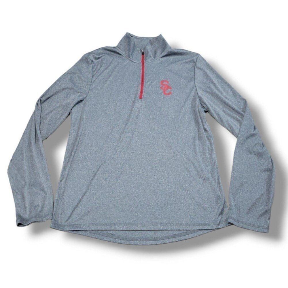 USC Trojans Shirt Size Small USC Authentic Apparel Fight On! Long Sleeve 1/4 Zip